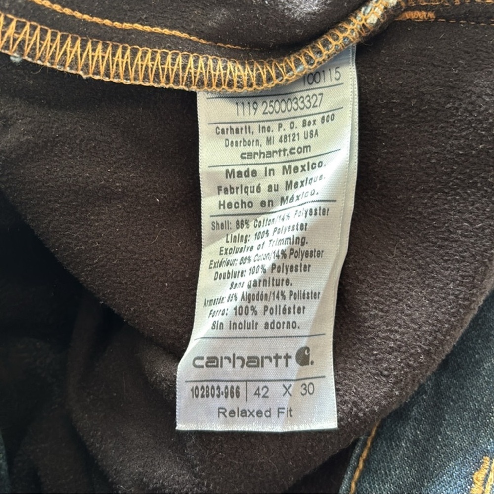 Carhartt Fleece Lined Jeans - Picture 6 of 8